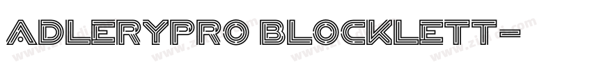 AdleryPro Blocklett字体转换